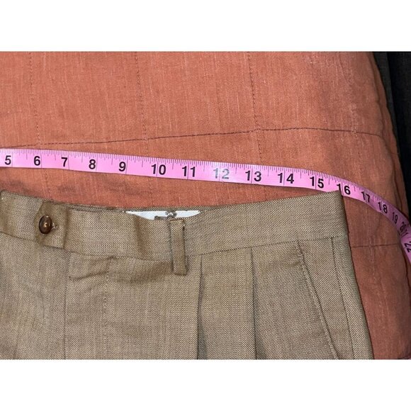 Lauren Ralph Lauren Brown  Outdoor Wool Pleated Dress Pants Men's Size 34 X 32 - Picture 5 of 8
